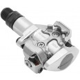 pedály SHIMANO SPD PD-M505S stříbrné s kufry SM-SH51 v krabičce