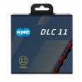 řetěz KMC DLC 11 červeno/černý v krabičce