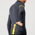 Castelli – pánský dres Fondo 2, dark gray/yellow fluo