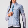 Castelli – dámská větrovka Squadra Stretch, silver gray/dark gray