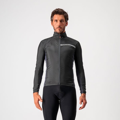 Castelli – pánská větrovka Squadra Stretch, light black/dark gray