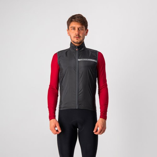 Castelli – pánská vesta Squadra Stretch, light black/dark gray