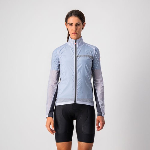 Castelli – dámská větrovka Squadra Stretch, silver gray/dark gray