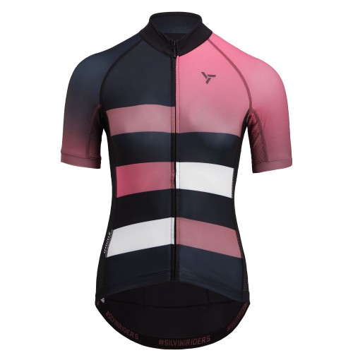 Dámský cyklistický dres Silvini MAZZANA black/fuchsia