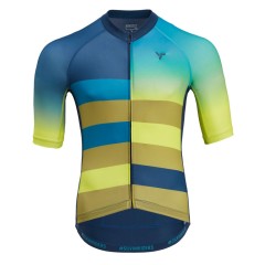 Pánský cyklistický dres Silvini MAZZANO navy/lime